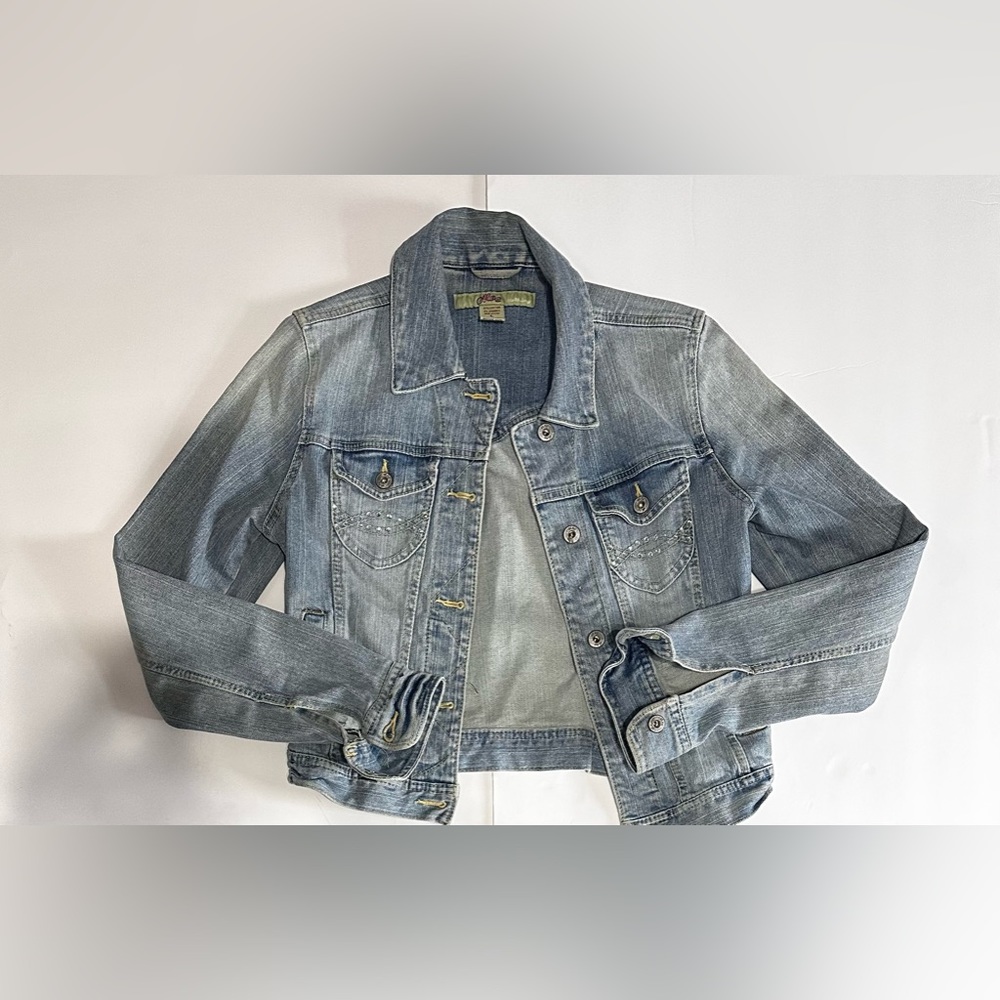 Moe Womens Jean Jacket Size L